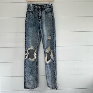 Nasty Gal Women’s 4 We’ve Got Rip Good Straight Leg Jeans
